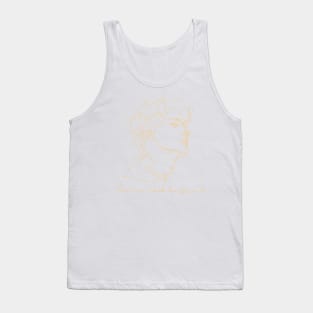 Monoline Beautiful Man Face I Love My Book Boyfriend Tank Top